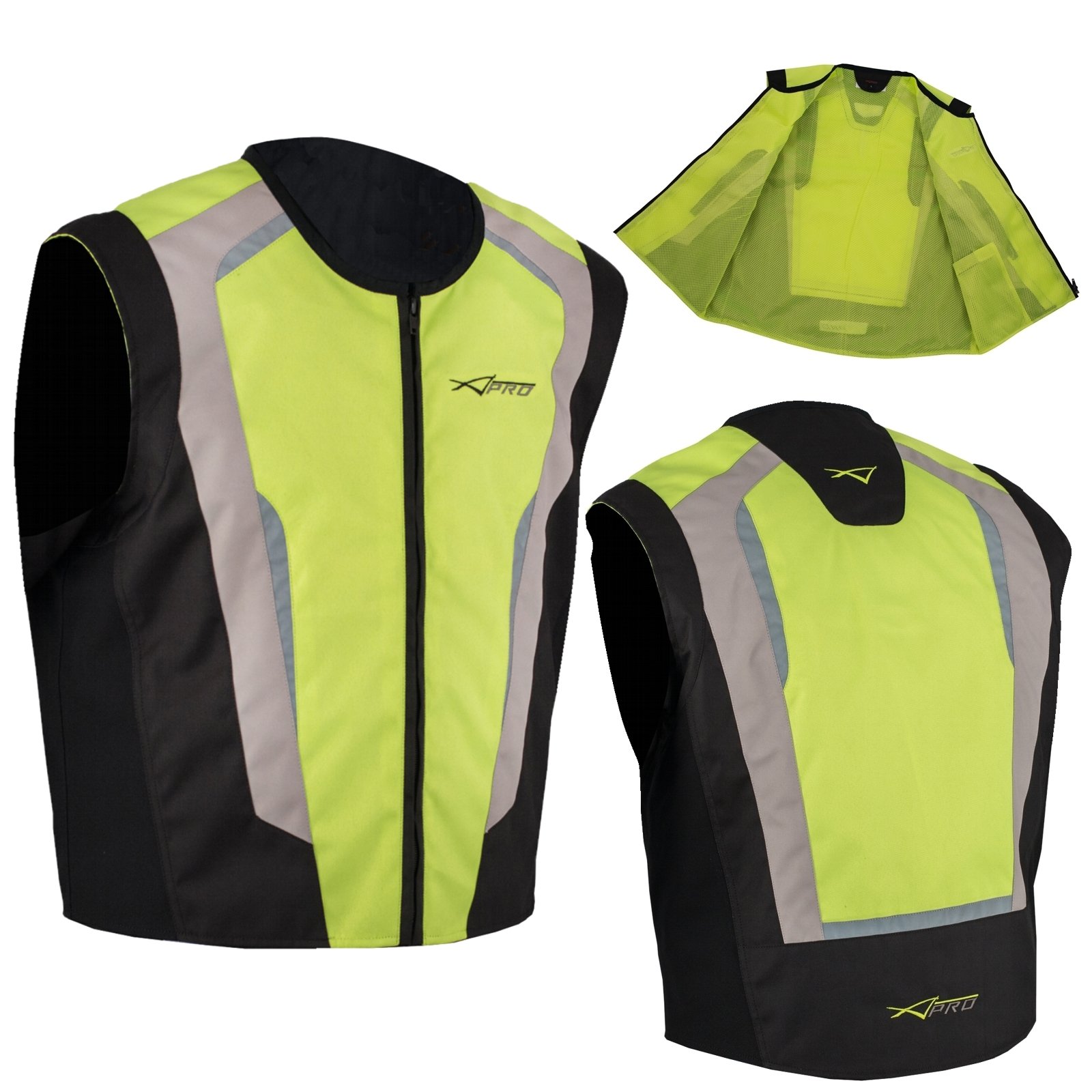Helle Sicherheitsweste Hi Vis Weste Motorrad Roller Reflektirend Sichtbarkeit 2X Helle Sicherheitsweste Hi Vis Weste Motorrad Roller Reflektirend Sichtbarkeit 2X von A-Pro