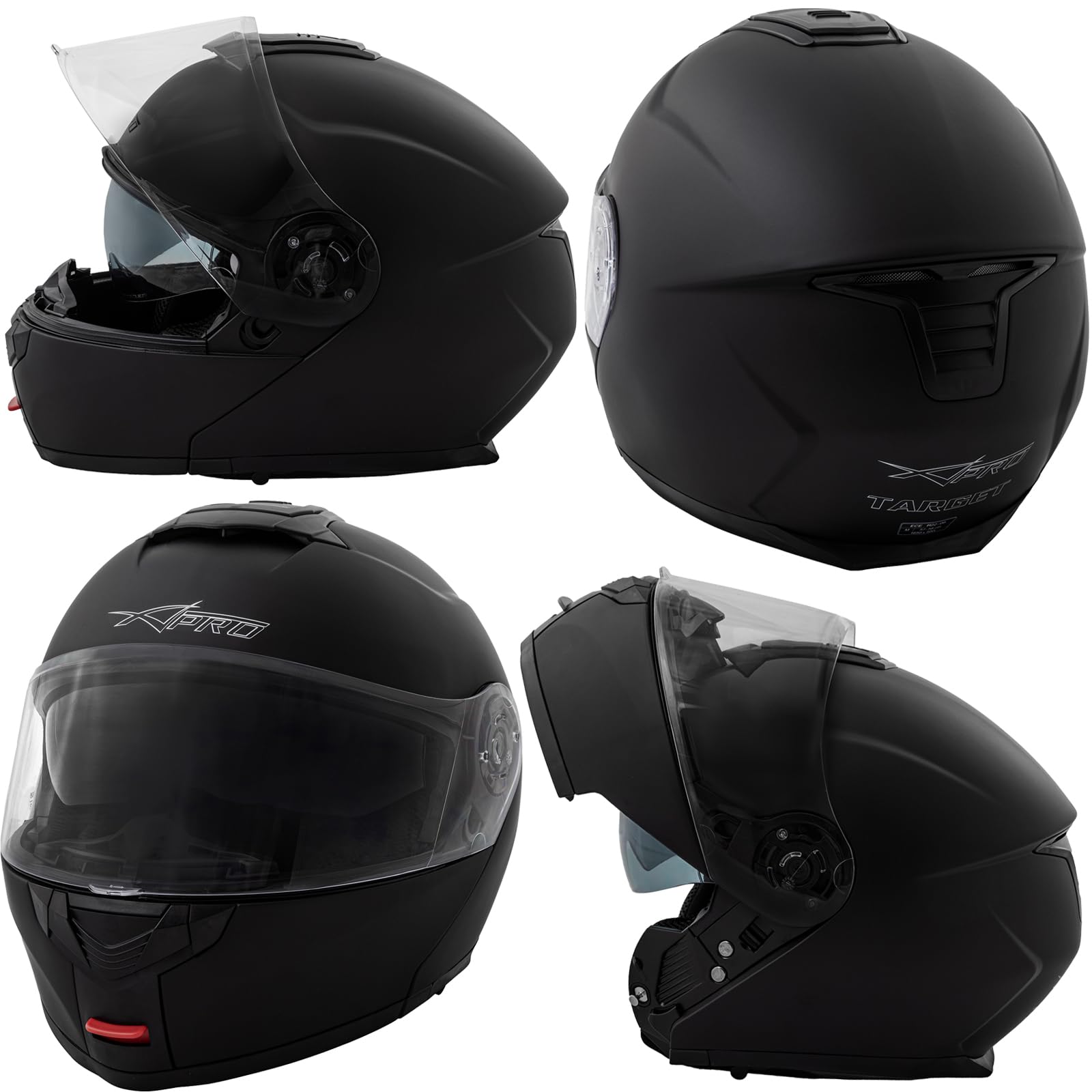 Helm Klapphelm Modular Innensonnenblende Motorradhelm Mat Schwarz XS Helm Klapphelm Modular Innensonnenblende Motorradhelm Mat Schwarz XS von A-Pro