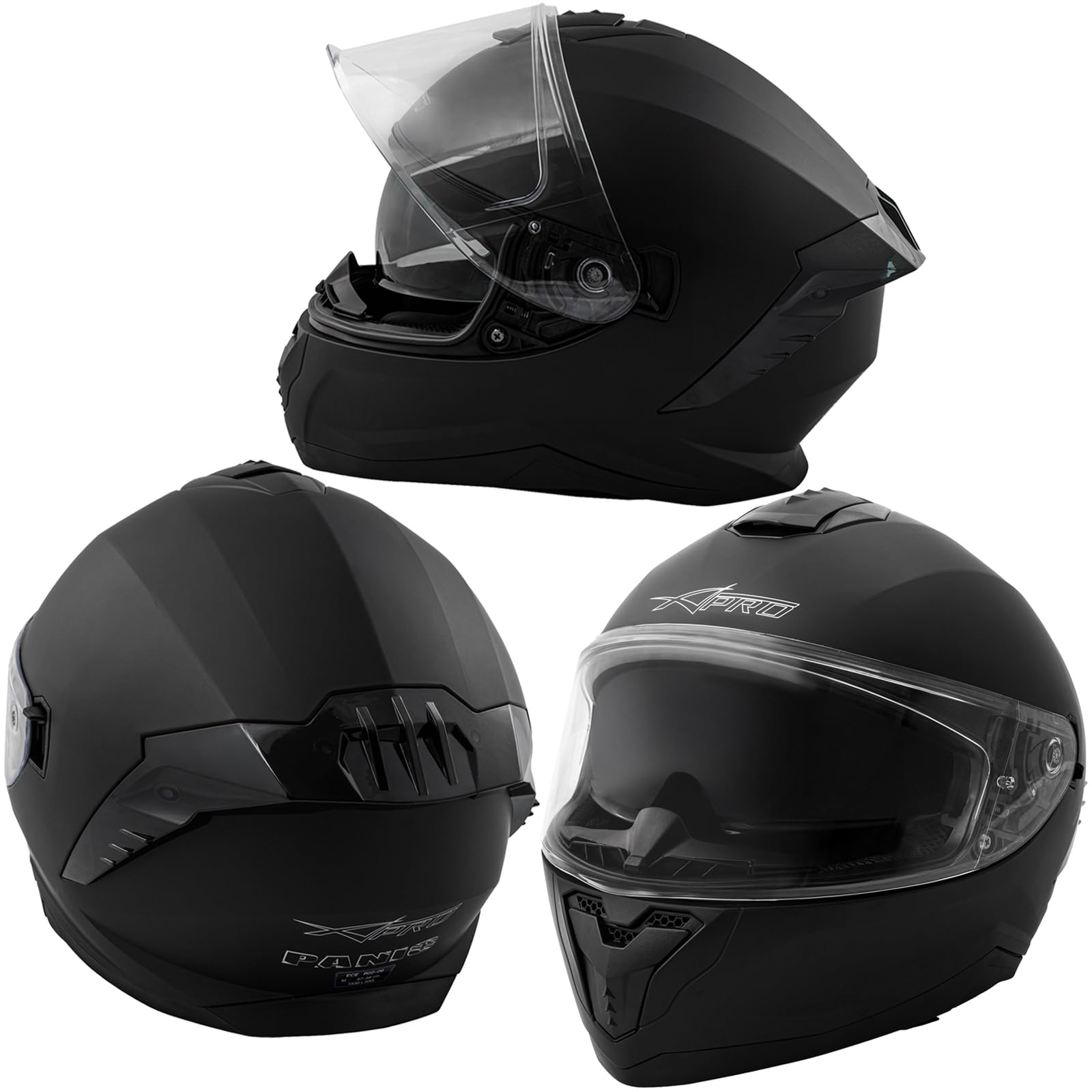 A-Pro Integralhelm Motorradhelm Rollerhelm Innensonnenblende Helm Matt Schwarz XL A-Pro Integralhelm Motorradhelm Rollerhelm Innensonnenblende Helm Matt Schwarz XL von A-Pro