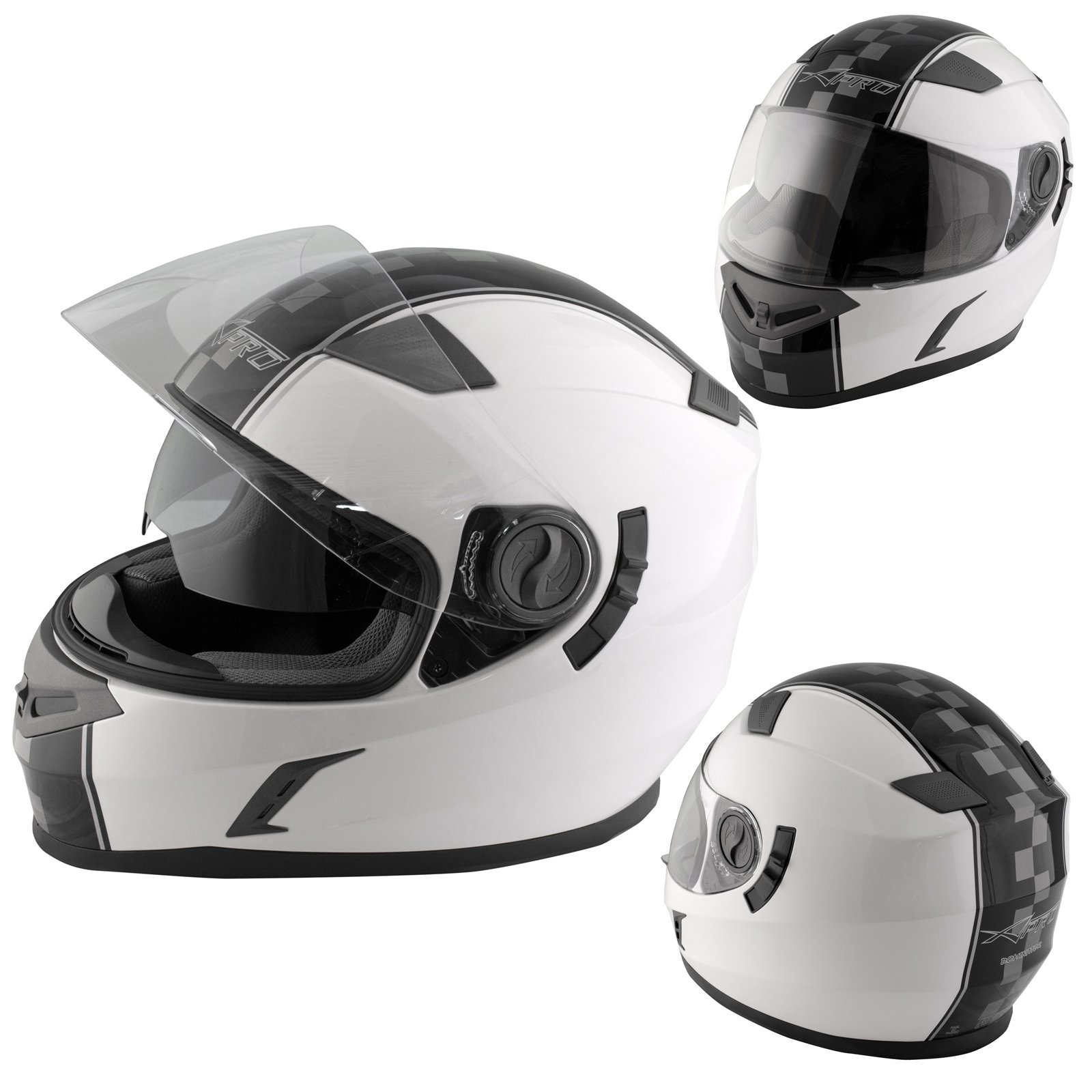 A-Pro Integralhelm Motorradhelm Rollerhelm Innensonnenblende Helm Weiss XS A-Pro Integralhelm Motorradhelm Rollerhelm Innensonnenblende Helm Weiss XS von A-Pro