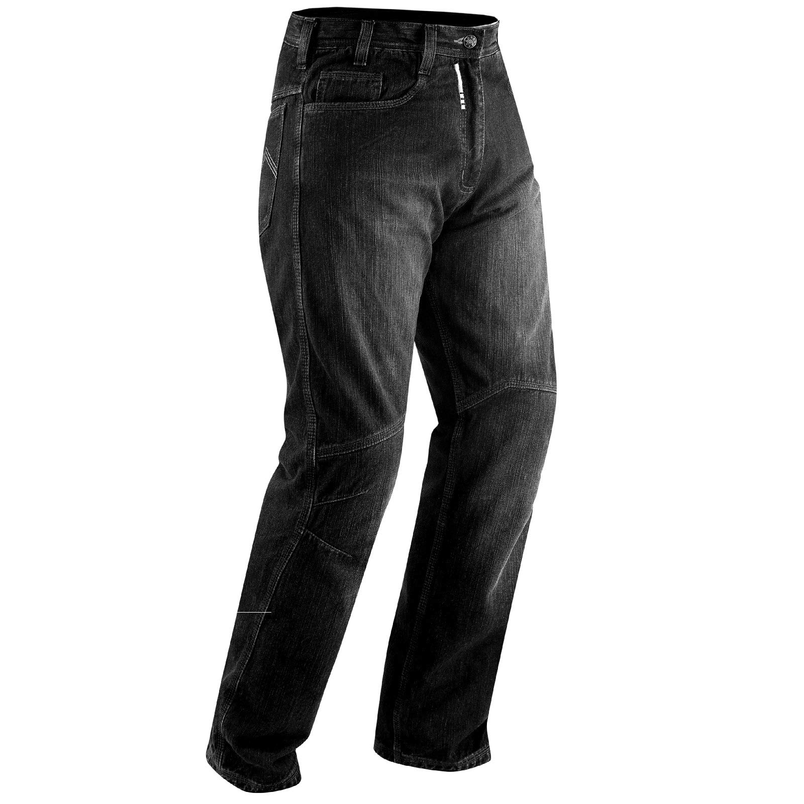 A-Pro Jeans CE Protektoren Motorrad Stil Roller Quad Hose Denim Textilhose Schwarz 42 von A-Pro