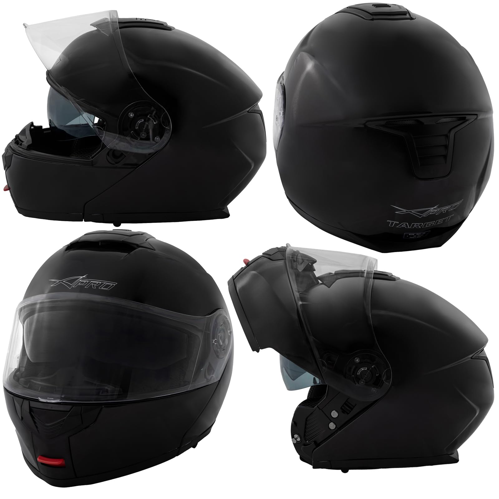 Klapphelm Helm Motorradhelm Innensonnenblende Modular Schwarz XXL Klapphelm Helm Motorradhelm Innensonnenblende Modular Schwarz XXL von A-Pro