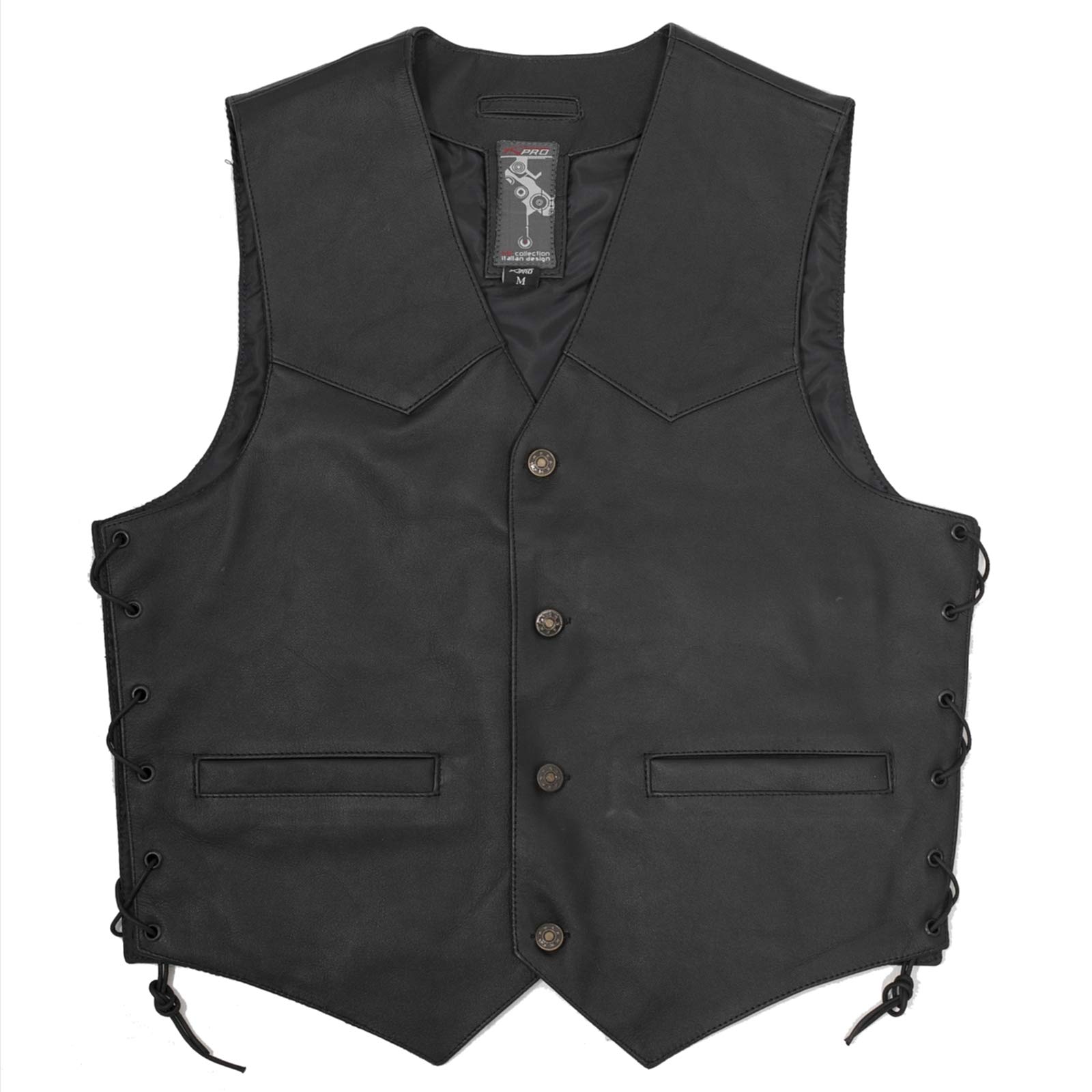 A-Pro Lederweste Unisex Motorrad Chopper Custom American Custom Schwarz XXL A-Pro Lederweste Unisex Motorrad Chopper Custom American Custom Schwarz XXL von A-Pro