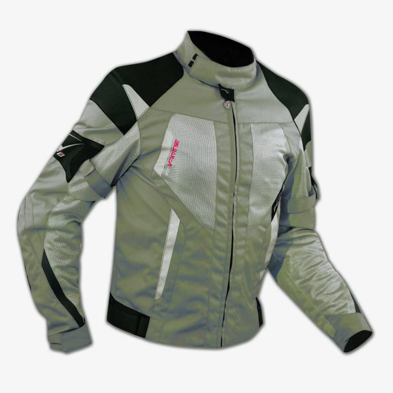 A-Pro Mesh Motorbike Motorcycle Waterproof Armours Textile Touring Jacket Grey 3XL von A-Pro