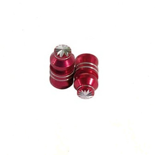 A-Pro Metall Ventilkappen Valve Cap Motorrad Roller Auto Universal Rot von A-Pro