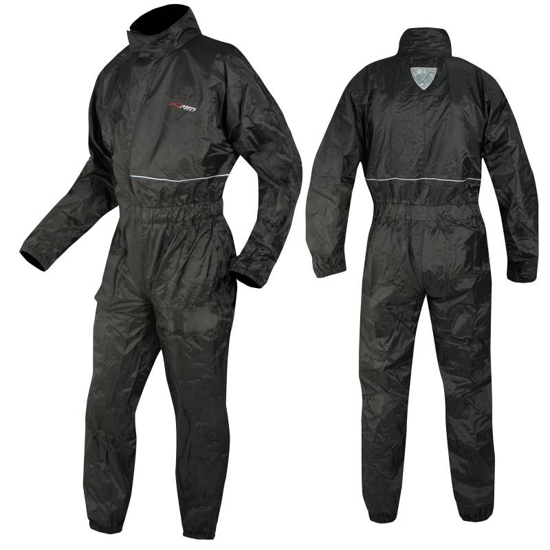 A-Pro Motorcycle Motorbike Waterproof Full Body One pc Rain Suit Scooter Black L von A-Pro