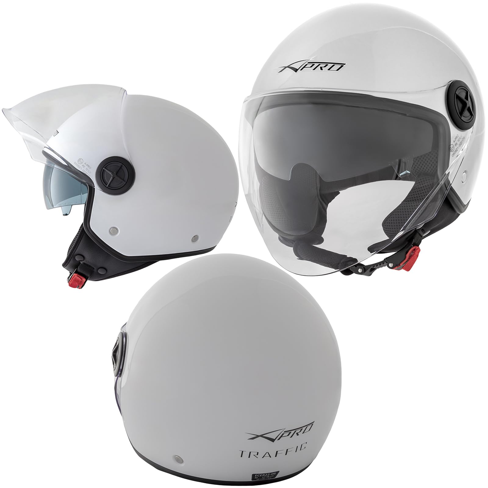 A-Pro Motorradhelm Motorrad Roller Jet Helm Innensonnenblende Viser Weiss 2XL A-Pro Motorradhelm Motorrad Roller Jet Helm Innensonnenblende Viser Weiss 2XL von A-Pro