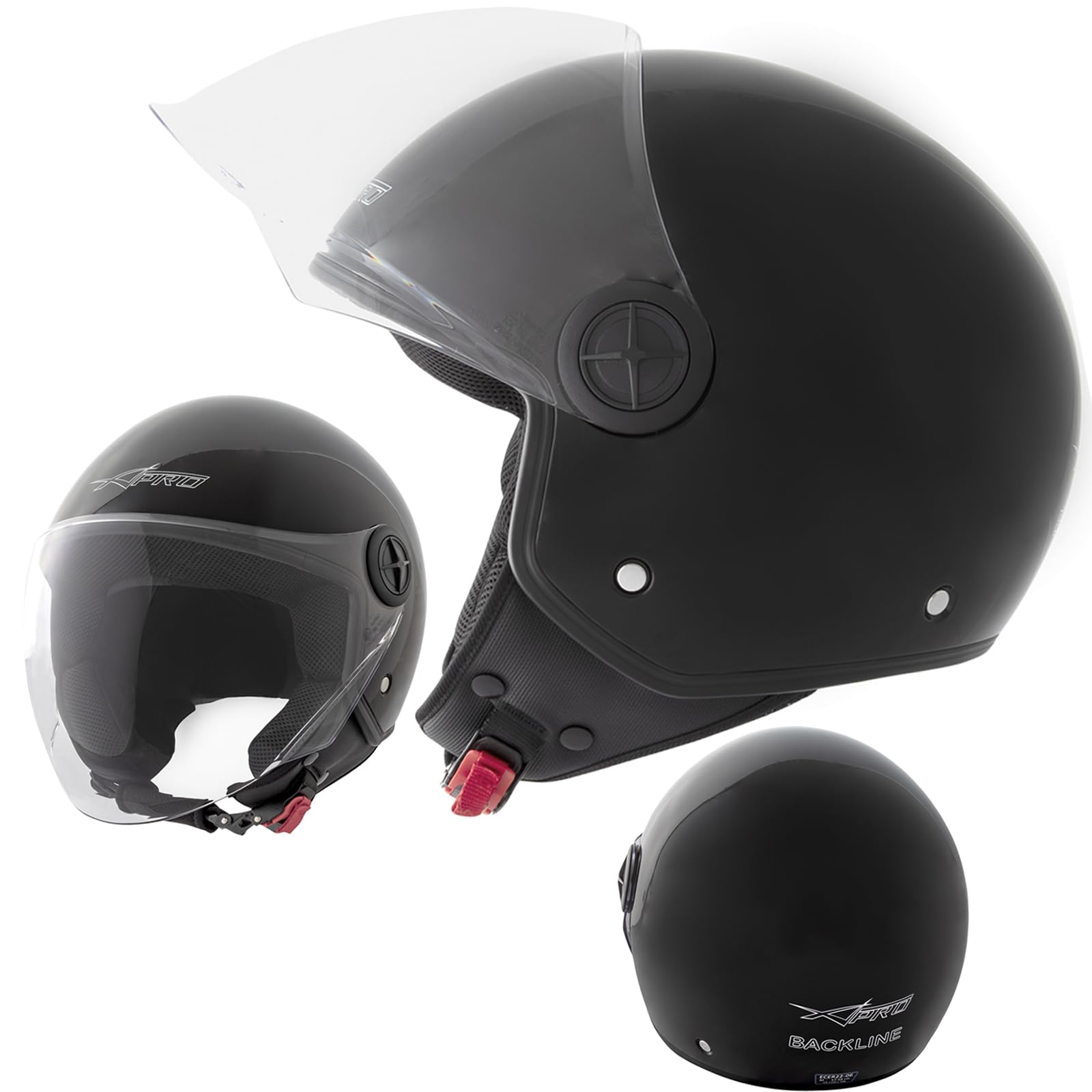 A-Pro Motorradhelm Quad Roller Offenes JetHelm Viser ECE 22 06 Polierten Schwarz XXL A-Pro Motorradhelm Quad Roller Offenes JetHelm Viser ECE 22 06 Polierten Schwarz XXL von A-Pro