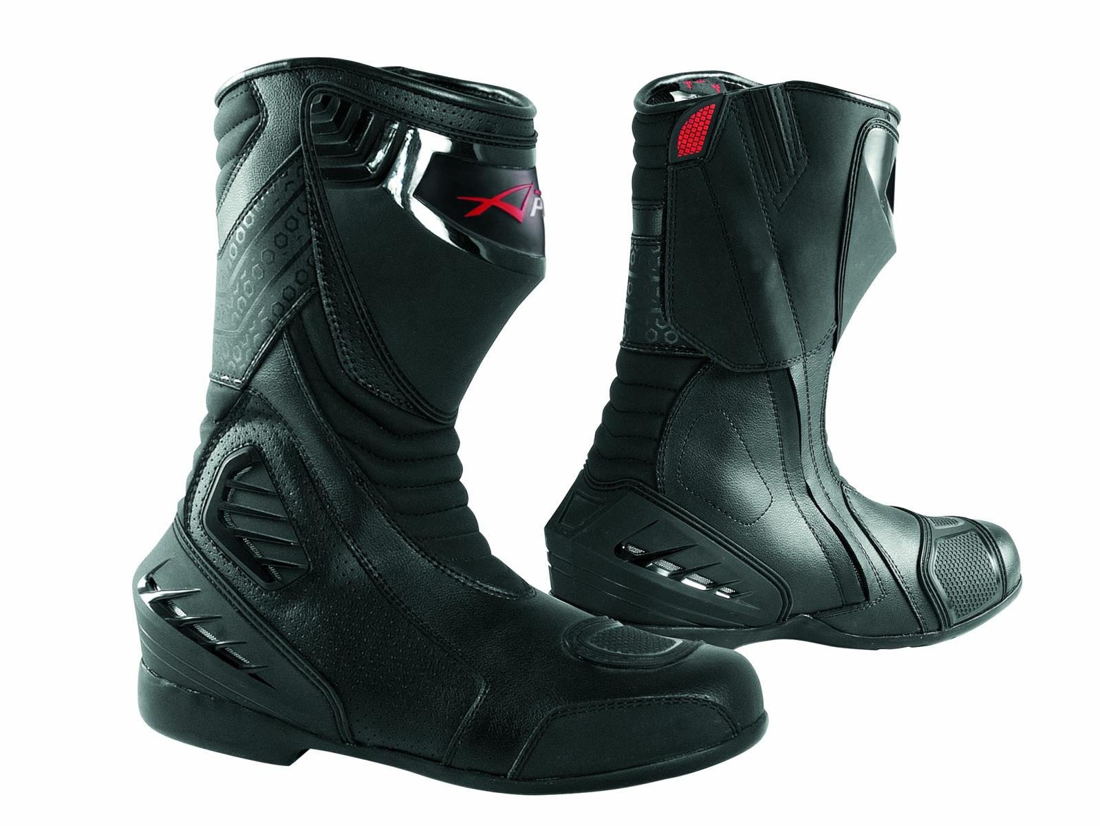 Racestiefel Rindsleder Leder Motorrad Stiefel Thermofutter Profi Schwarz 45 Racestiefel Rindsleder Leder Motorrad Stiefel Thermofutter Profi Schwarz 45 von A-Pro