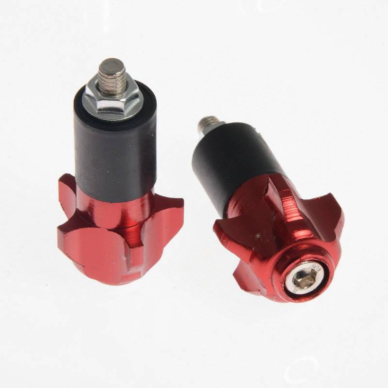 A-pro Bar End 17mm Motorcycle Motorbike Scooter Universal Weights Handlebar Red von A-Pro