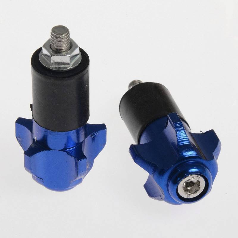 A-Pro Bar Ends Lenkergewichte Runde Universal Motorrad Roller Mofa 17mm Blau von A-Pro