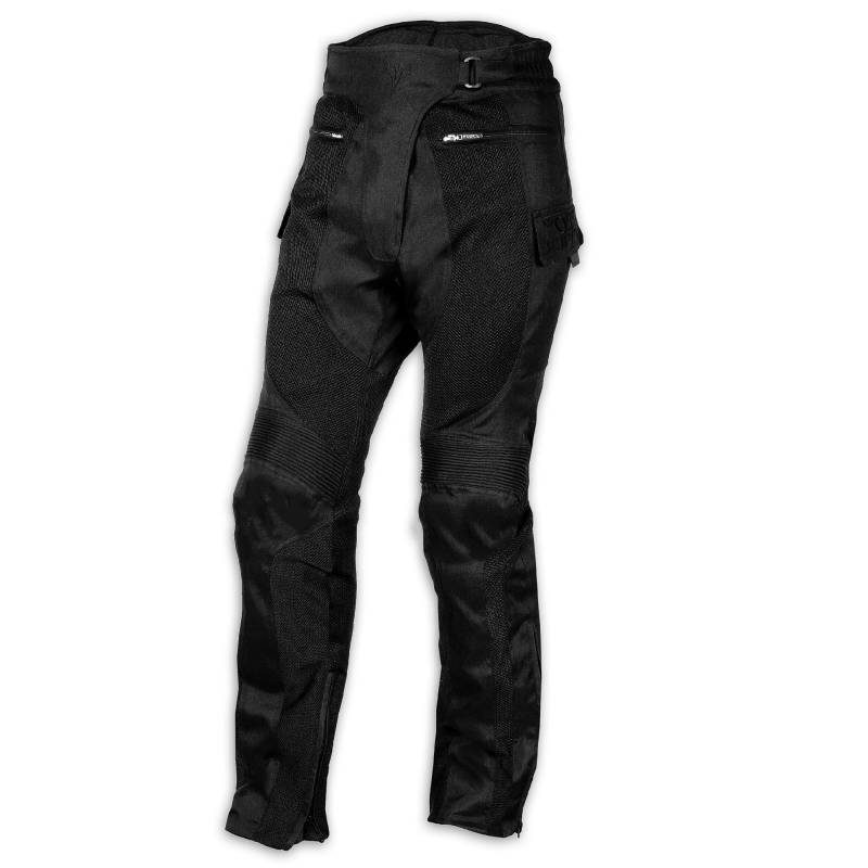 A-pro Textilhose Mesh Professionell Motorrad Sommersaison CE Protektoren Damen 28, Schwarz von A-Pro