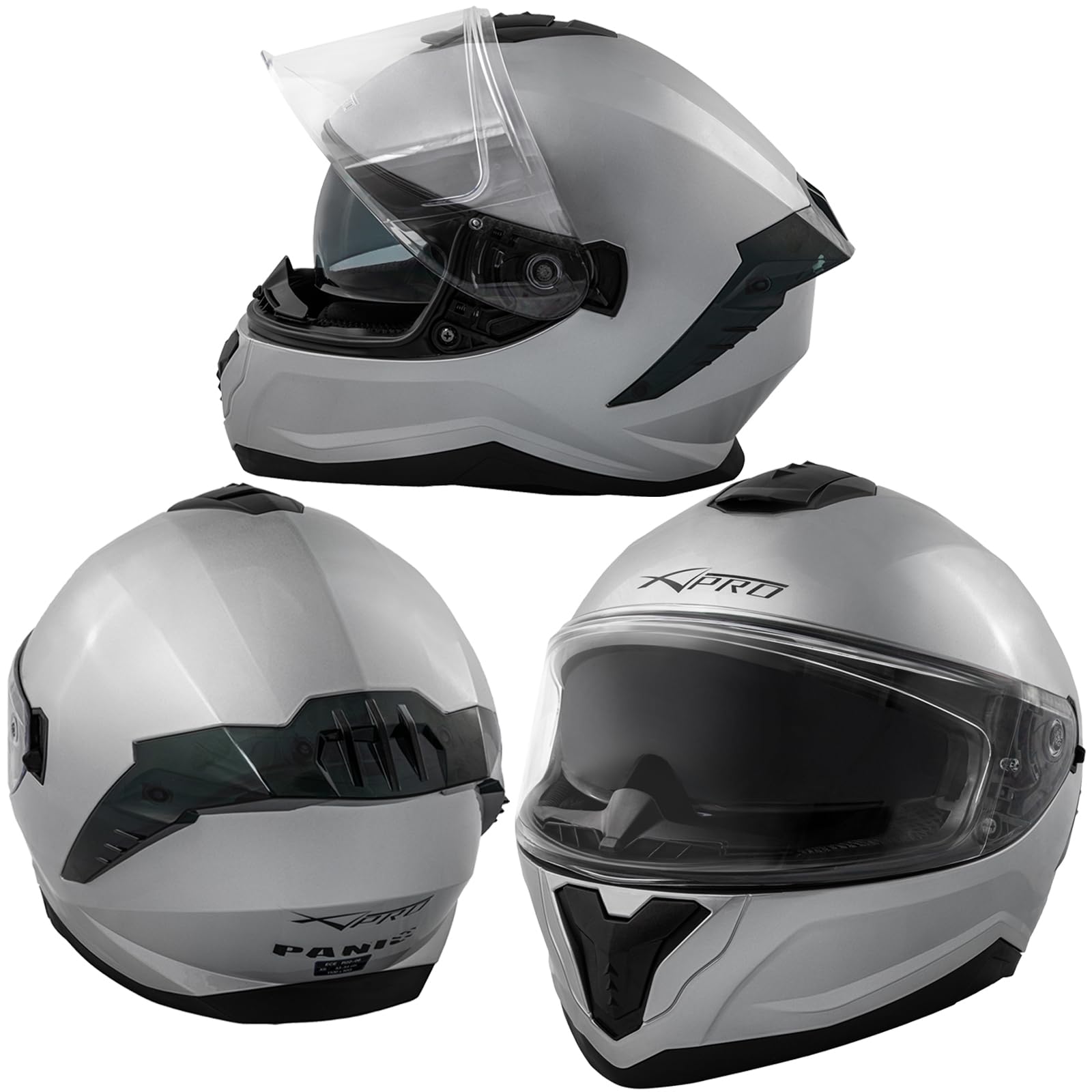 A-Pro Integralhelm Motorradhelm Rollerhelm Innensonnenblende Helm Silber M A-Pro Integralhelm Motorradhelm Rollerhelm Innensonnenblende Helm Silber M von A-Pro