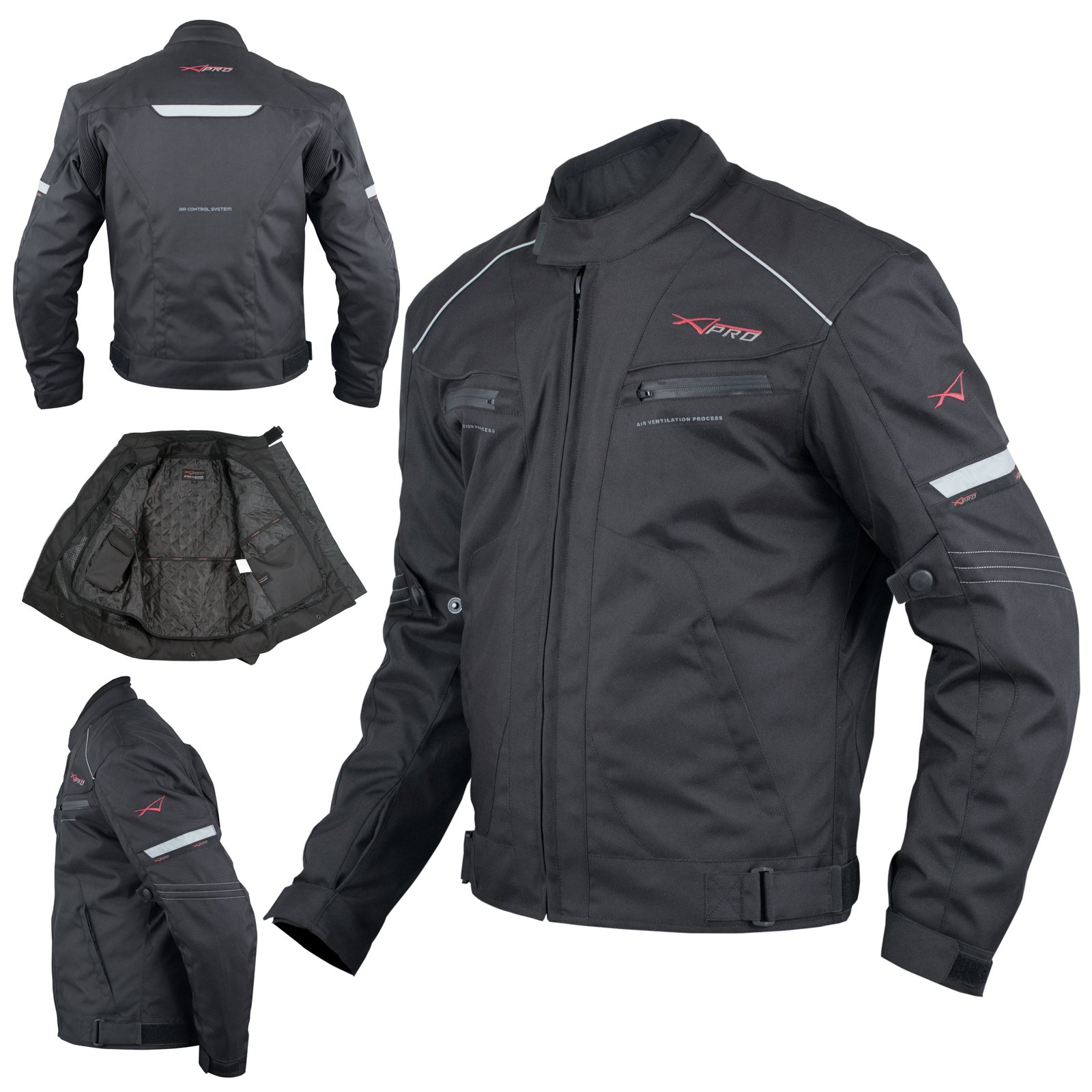 A-Pro Motorradjacke Sport Textil Termofutter Wasserdichte Entlüftet Roller Schwarz 2X A-Pro Motorradjacke Sport Textil Termofutter Wasserdichte Entlüftet Roller Schwarz 2X von A-Pro