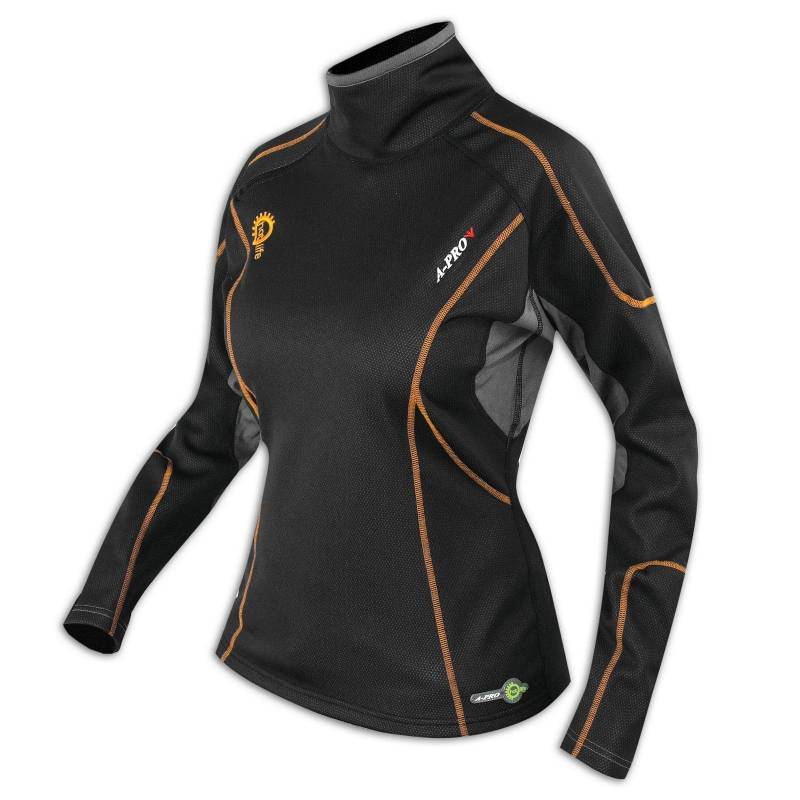 Thermoshirt Winter Atmungsaktiv Motorrad Textilshirt Funktionsshirt Damen M von A-Pro