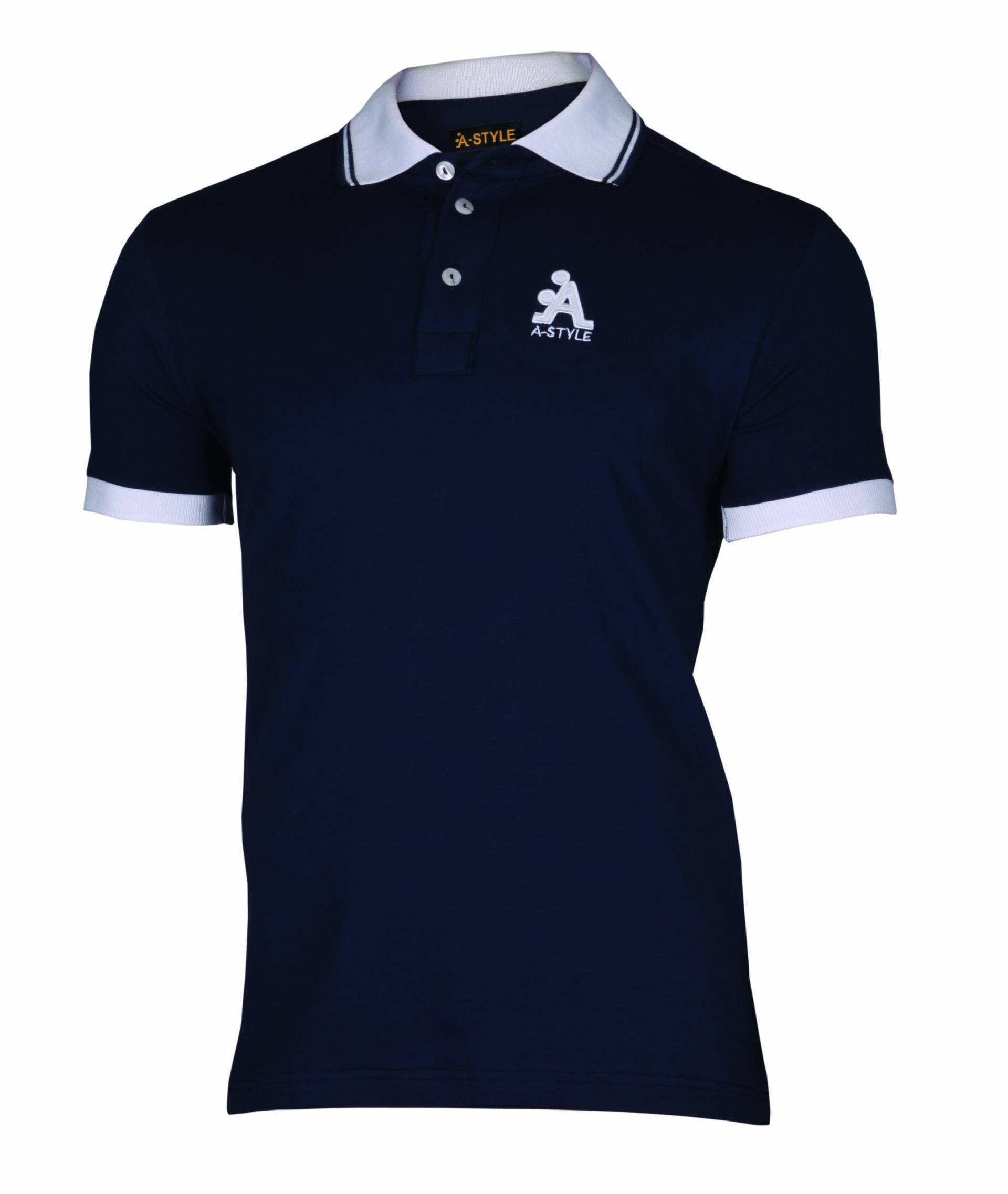 A-Style Polo Shirt Logo, Blau, S von A-Style