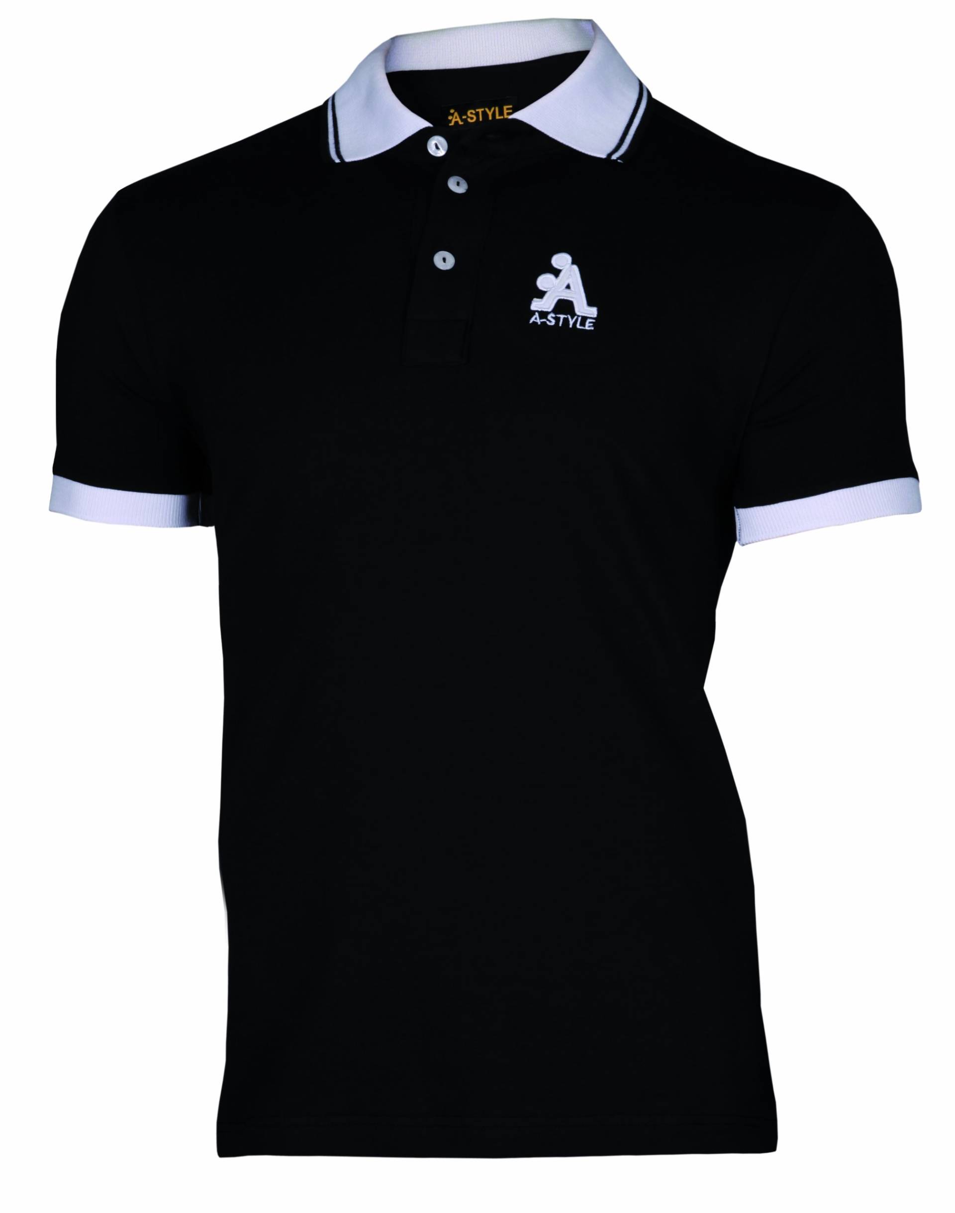 A-Style Polo Shirt Logo, Schwarz, L von A-Style