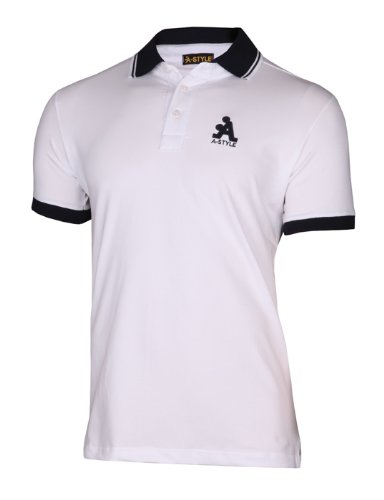 A-Style Polo Shirt Logo, Weiß, M von A-Style