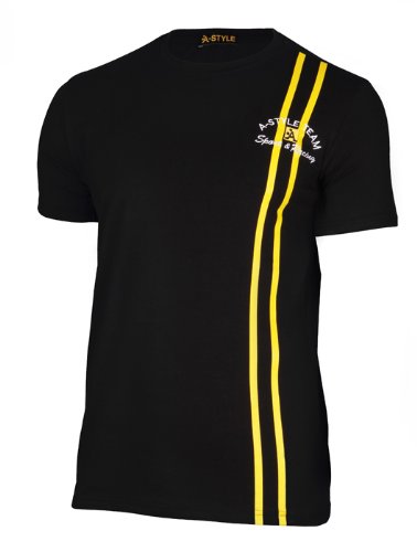 A-Style T-Shirt Stripes, Schwarz, XXL von A-Style