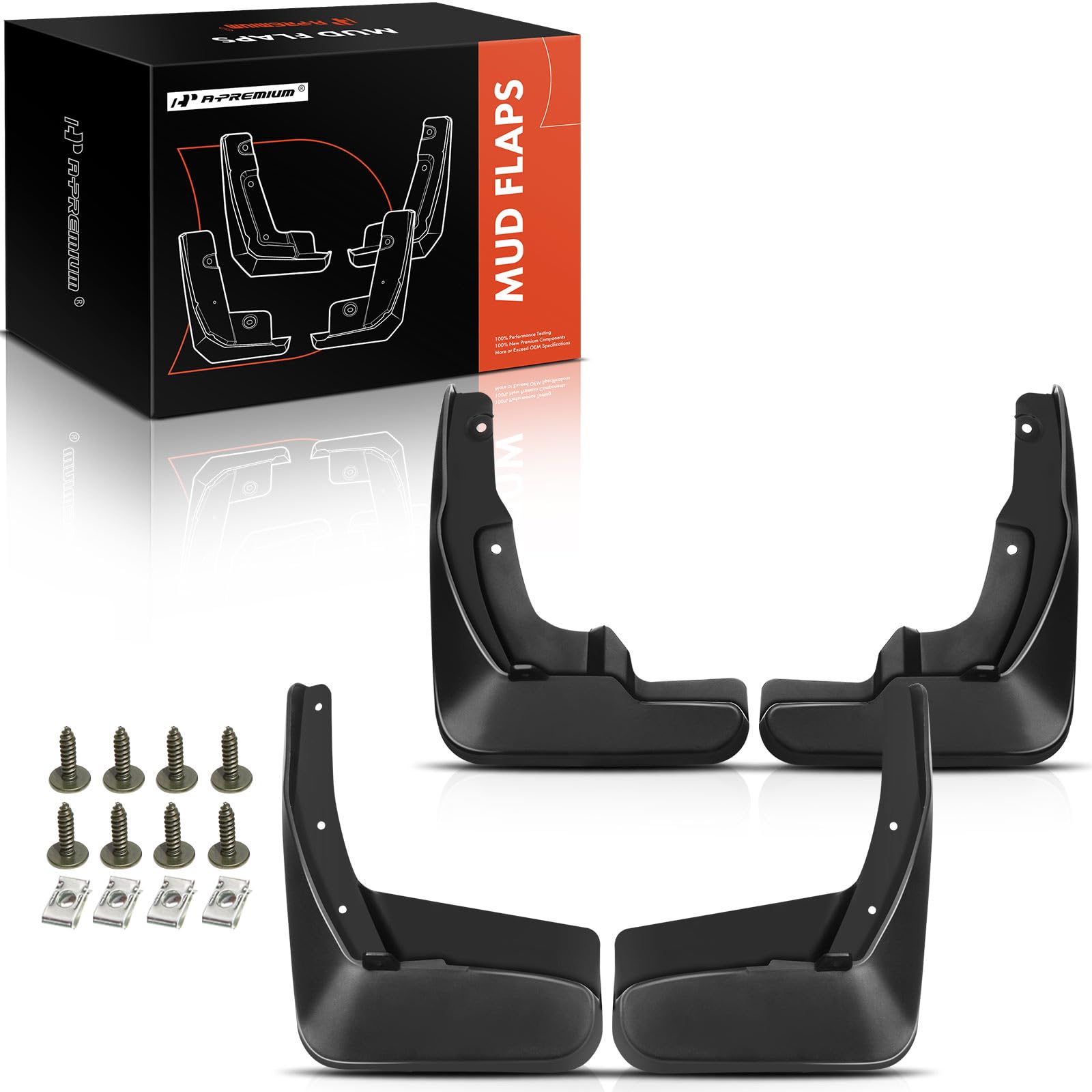 A-Premium Schmutzfänger, Spritzschutz, Schmutzfänger mit Hardware-Kits, Zubehör, kompatibel mit Toyota Venza, 2009–2016, Sport-Utility, vorne und hinten (Fahrer- und Beifahrerseite), 4 Stück von A-premium