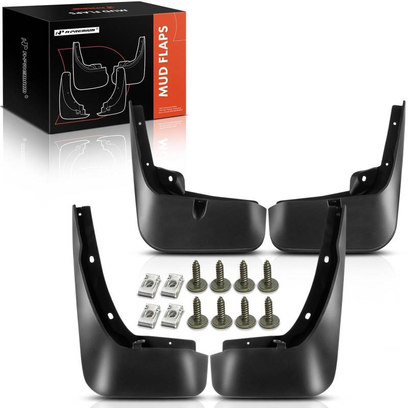 A-Premium Schmutzfänger Spritzschutz kompatibel mit Audi Q7 2016–2018, 4-teiliges Set von A-premium