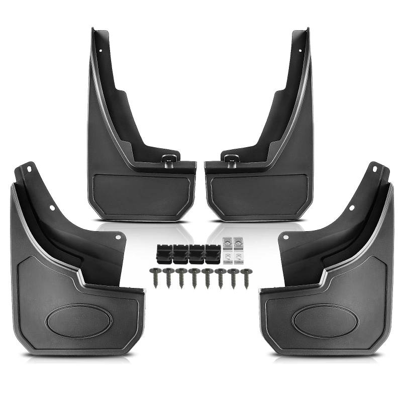 A-Premium Set mit 4 Schmutzfängern, Spritzschutz, Schmutzfänger, kompatibel mit Land Rover Defender 110 2020–2023, Defender 130 2023–2024, Defender 90 2021–2023, Sport Utility, vorne und hinten von A-premium