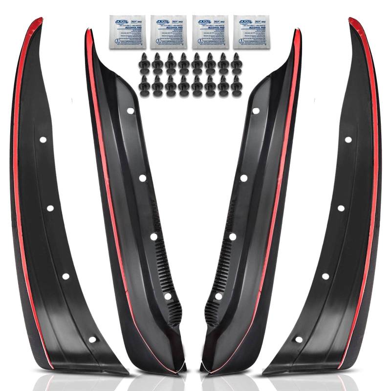 A-Premium Spritzschutz, Schmutzfänger, kompatibel mit Chevrolet Corvette Base C6 Serie Cabrio Coupe 2005–2013, vorne und hinten, 4-teiliges Set von A-premium
