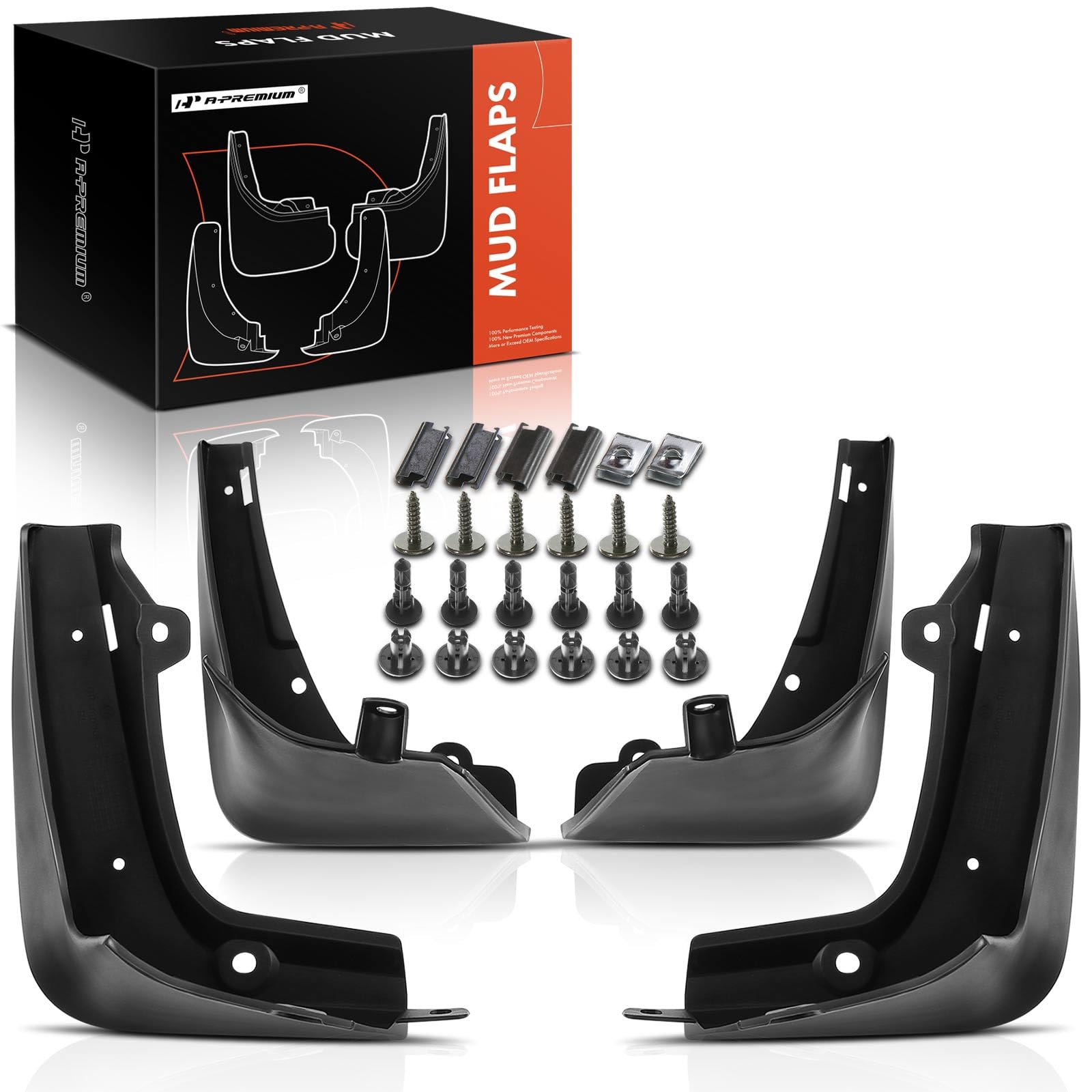 A-Premium Spritzschutz, Schmutzfänger, kompatibel mit Tesla Modell S 2012–2016 Limousine, vorne und hinten, 4 Stück A-Premium Spritzschutz, Schmutzfänger, kompatibel mit Tesla Modell S 2012–2016 Limousine, vorne und hinten, 4 Stück von A-premium