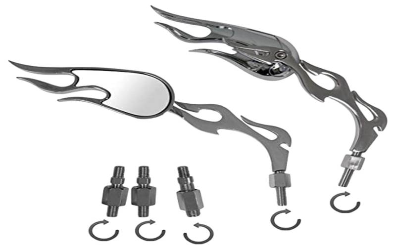 A-Pro Rearview Mirrors Custom Style Motorcycle Chrome Motorbike Handlebar von A-Pro