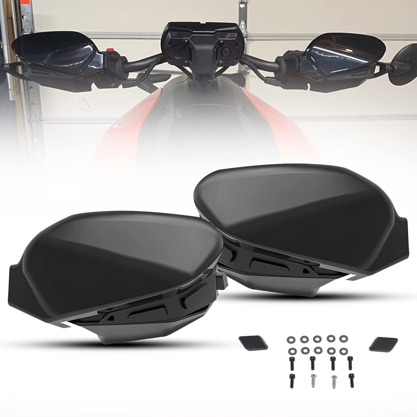 Ryker Handguards Protector Air Deflector,A & UTV PRO Plastic Hand Guards Wind Deflector Kit Can-Am Ryker All Models Accessories (2PCS, Replace #219400894) Black von A & UTV PRO