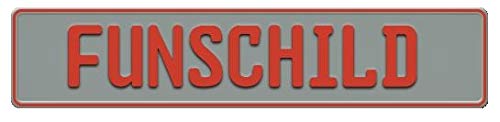 Fun Schild | Wunschkennzeichen | Namensschild | Fun Kennzeichen | 520x110 mm | viele Farben | Funschilder individuell mit Wunschtext gestaltbar für wenig Geld (Silber matt) von A. Sievers GmbH
