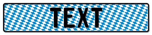 A. Sievers GmbH Funschilder.de - Schilder mit Muster & Motiven, individuell gestaltetes Funschild, Kennzeichen aus Aluminium, Made in Germany, 520 x 110 mm von A. Sievers GmbH