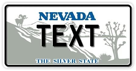 USA Kennzeichen | Fun Schild | Wunschkennzeichen | Namensschild | Fun Kennzeichen | 300 x 150 mm | verschiedene Staaten | Funschilder individuell mit Wunschtext günstig gestalten (Nevada) von A. Sievers GmbH