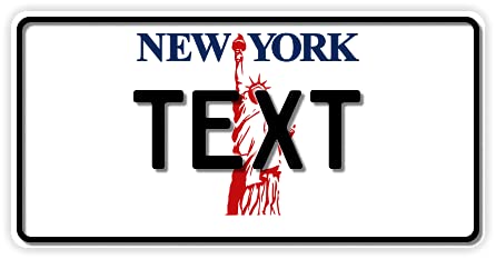 USA Kennzeichen | Fun Schild | Wunschkennzeichen | Namensschild | Fun Kennzeichen | 300 x 150 mm | verschiedene Staaten | Funschilder individuell mit Wunschtext günstig gestalten (New York) von A. Sievers GmbH