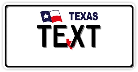USA Kennzeichen | Fun Schild | Wunschkennzeichen | Namensschild | Fun Kennzeichen | 300 x 150 mm | verschiedene Staaten | Funschilder individuell mit Wunschtext günstig gestalten (Texas) von A. Sievers GmbH