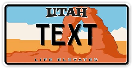USA Kennzeichen | Fun Schild | Wunschkennzeichen | Namensschild | Fun Kennzeichen | 300 x 150 mm | verschiedene Staaten | Funschilder individuell mit Wunschtext günstig gestalten (Utah Life Elevated) von A. Sievers GmbH