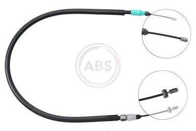 A.b.s. 1x Handbremsseil Scheibenbremse Hinterachse [Hersteller-Nr. K16727] für Citroën von A.B.S.
