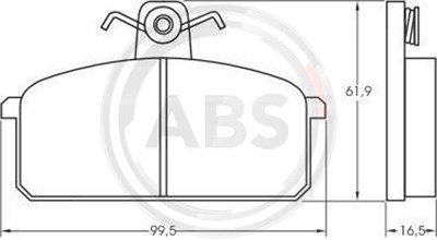 A.b.s. Bremsbelagsatz, Scheibenbremse [Hersteller-Nr. 36146] für Autobianchi, Lancia von A.B.S.