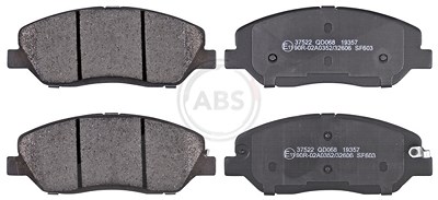 A.b.s. Bremsbelagsatz, Scheibenbremse [Hersteller-Nr. 37522] für Hyundai, Kg Mobility, Kia, Ssangyong von A.B.S.