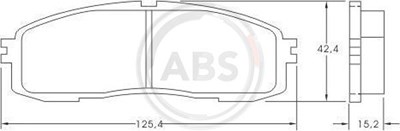 A.b.s. Bremsbelagsatz, Scheibenbremse [Hersteller-Nr. 36626] für Toyota von A.B.S.