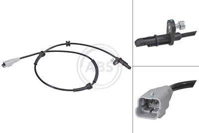 A.b.s. Sensor, Raddrehzahl [Hersteller-Nr. 30642] für Citroën, Fiat, Peugeot, Toyota von A.B.S.