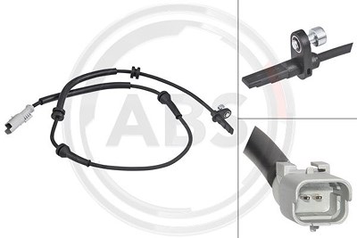 A.b.s. Sensor, Raddrehzahl [Hersteller-Nr. 30525] für Citroën, Fiat, Opel, Peugeot, Toyota von A.B.S.