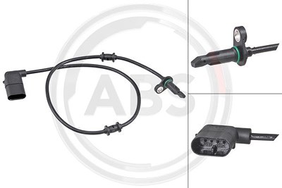 A.b.s. Sensor, Raddrehzahl [Hersteller-Nr. 31854] für Mercedes-Benz von A.B.S.