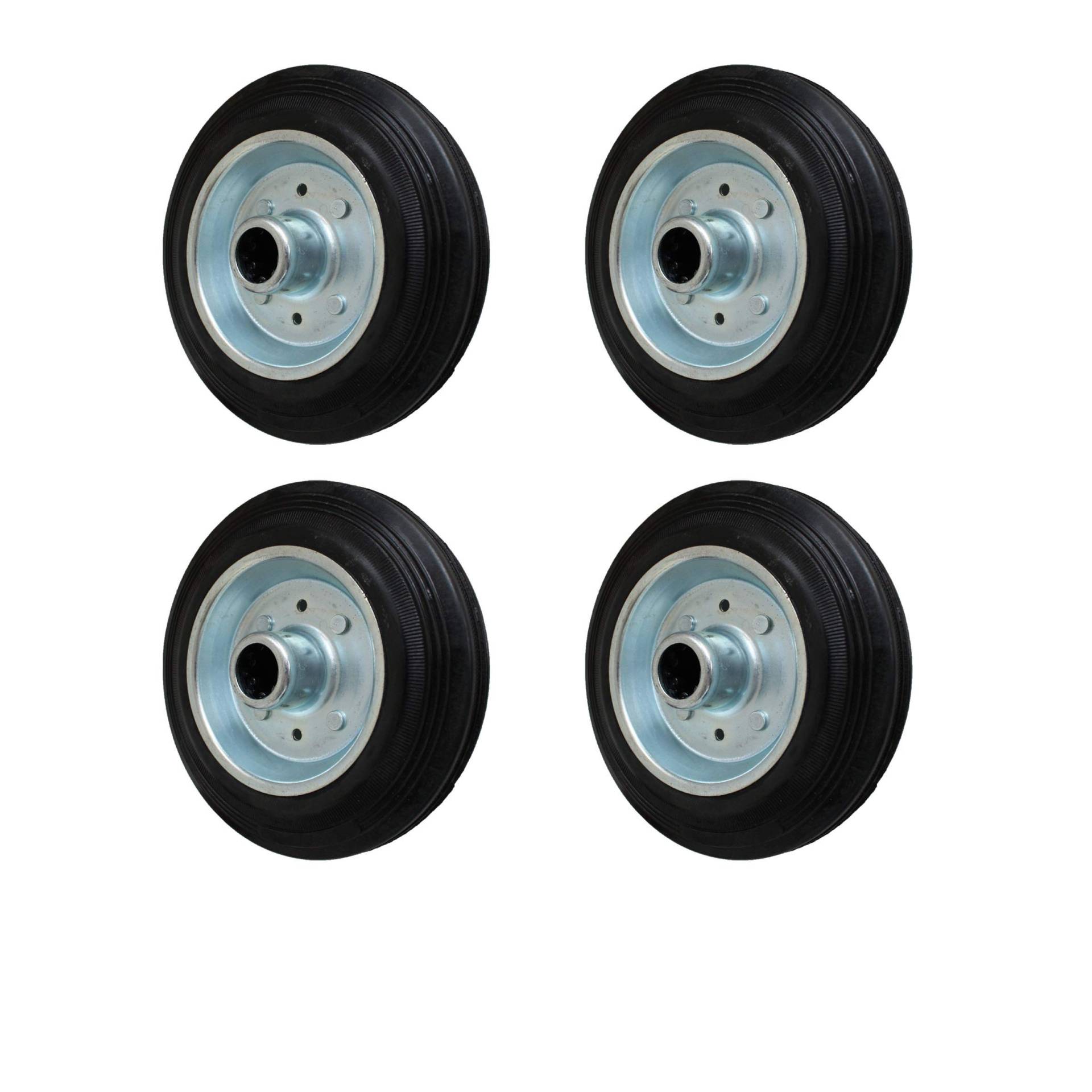 4 Stück 160 mm Vollgummirad Rad für Transportrollen Lenkrollen Transportgeräterad 4 Stück 160 mm Vollgummirad Rad für Transportrollen Lenkrollen Transportgeräterad von A