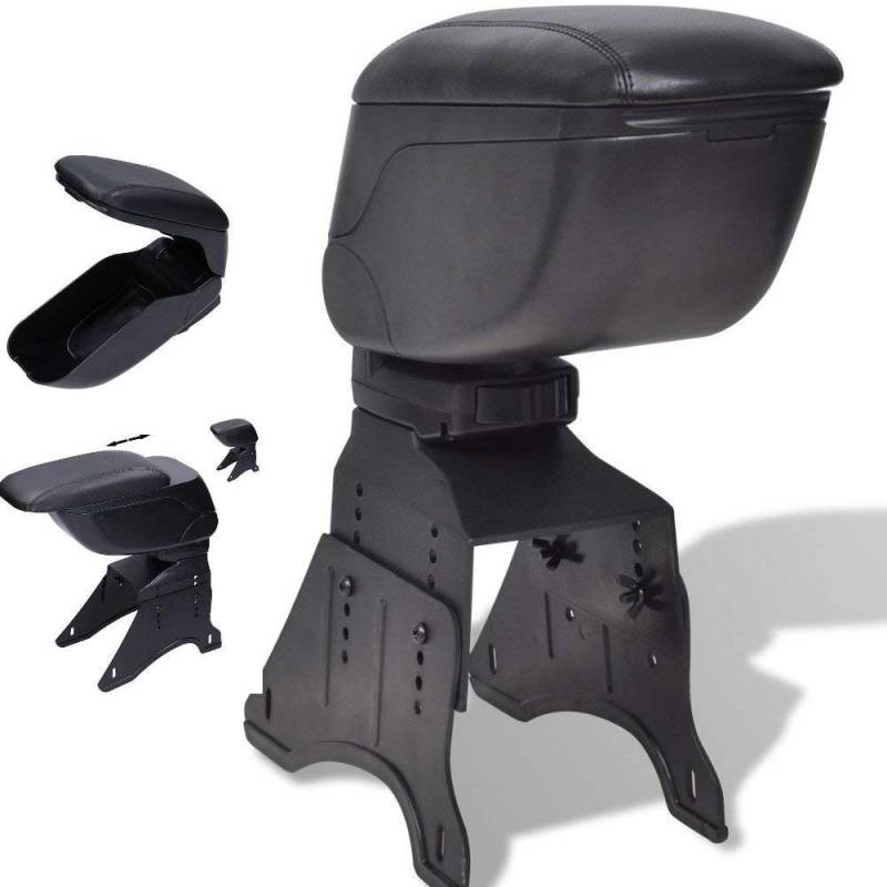 A1 MITTELARMLEHNE LEHNE ARMLEHNE SCHWARZ METALLHALTERUNG Kunstleder STAUFACH von A1