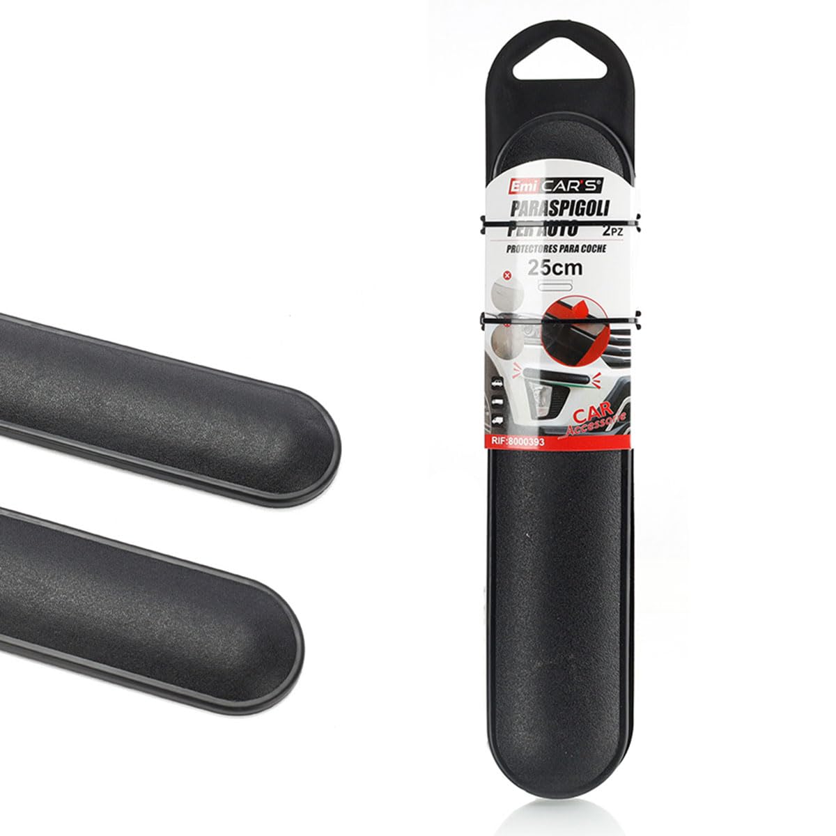 A2ZWORLD 2 Stück Stoßstangenschutzaufkleber für Auto, Schwarz, Kunststoff, Schwarz, Länge 25 cm, für Stoßstange A2ZWORLD 2 Stück Stoßstangenschutzaufkleber für Auto, Schwarz, Kunststoff, Schwarz, Länge 25 cm, für Stoßstange von A2ZWORLD