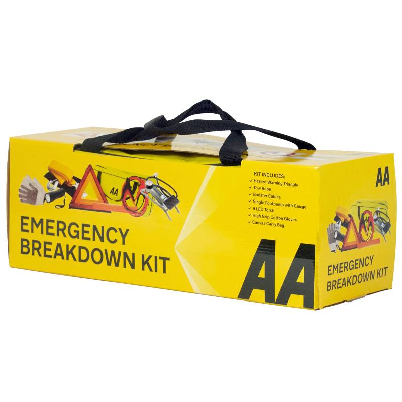 AA Car Essentials 5060114610651 Notfall-Pannen-Set, Emergency Breakdown Kit von AA