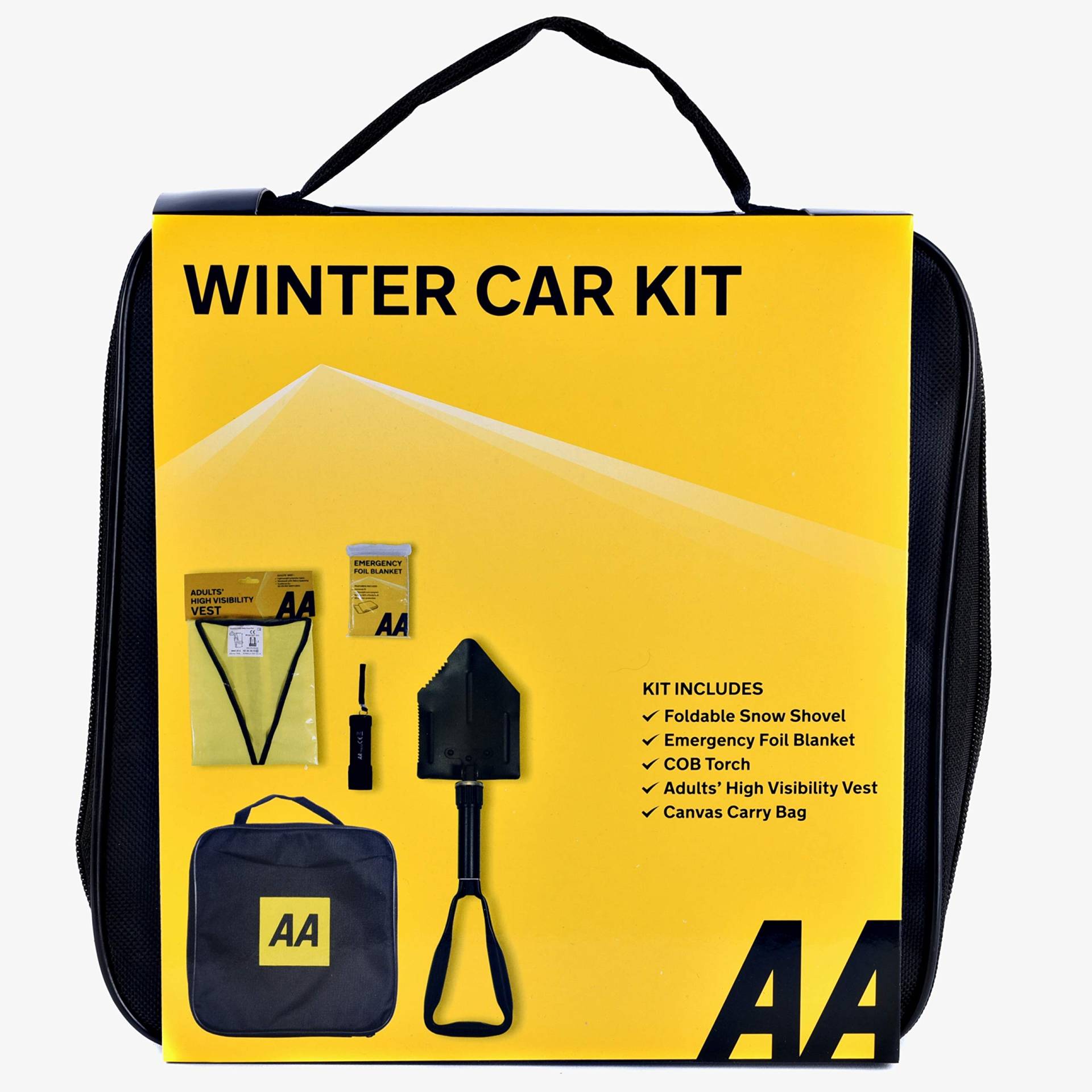 AA Winterset fürs Auto mit klappbarer Schneeschaufel, Schwarz von AA