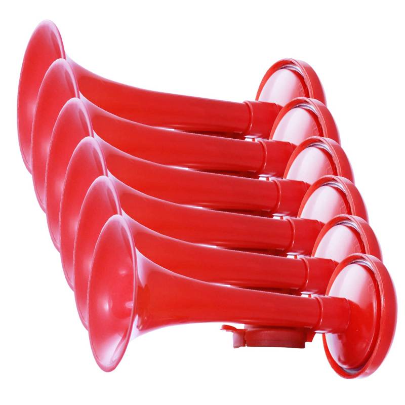 AAB Aerosol Horn - Wertpaket 6 Stück - Sehr Laut Tröte, Air Horn, Lufthorn, Gashupe, Druckluftfanfare, Fussball Tröten, Drucklufthorn, Vuvuzela von AABCOOLING