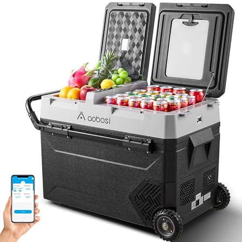 AAOBOSI Kompressor Kühlbox,57L Auto kühlbox mit App-Steuerung, Kühlbox zur Lagerung von Getränken und Lebensmitteln, -20°C - 20°C, Auto kühlschrank für Autos, Wohnungen, Reisen und Partys usw AAOBOSI Kompressor Kühlbox,57L Auto kühlbox mit App-Steuerung, Kühlbox zur Lagerung von Getränken und Lebensmitteln, -20°C - 20°C, Auto kühlschrank für Autos, Wohnungen, Reisen und Partys usw von AAOBOSI